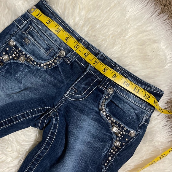 Miss Me jeans. Size: 24. Inseam: tag says 34" tape measure says 33” (see pic) - Picture 2 of 13